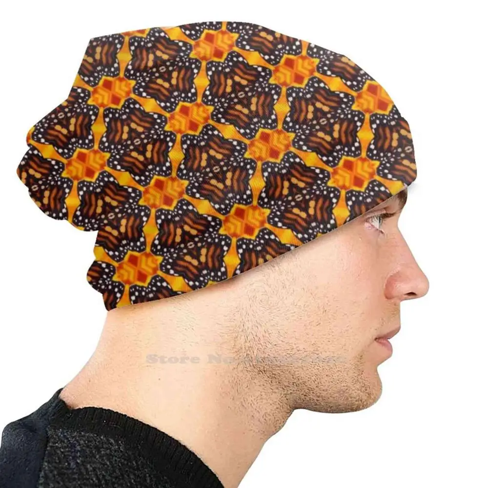 Оранжевый и черный узор бабочки монарха 5 рыбацкая шляпа панамы кепки с узором