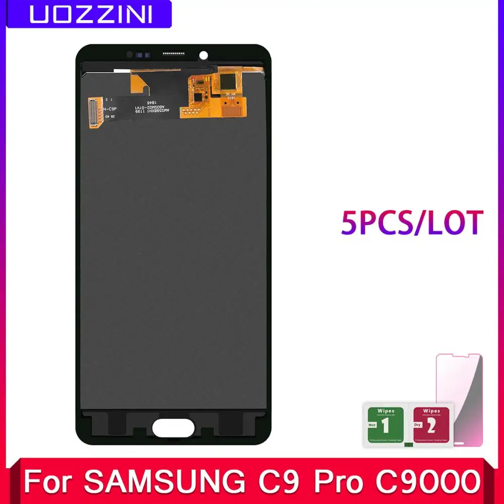 ЖК-дисплей SUPER AMOLED 6 0 дюйма для SAMSUNG Galaxy C9 Pro C9000 с сенсорным экраном и дигитайзером