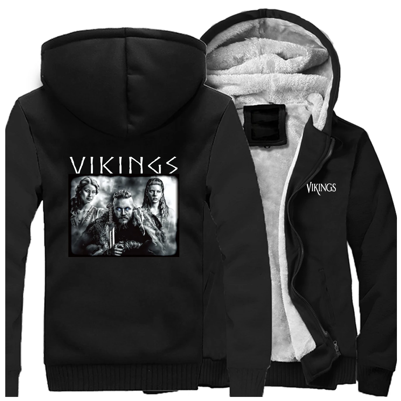 

Vikings Moletom Masculino oversized Coat Hip Hop Men Sweatshirt Casual Mens Hoody Harajuku Streetwear Winter Warm Thick Hoodies