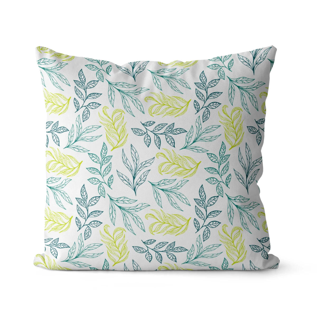 

Plant pattern square pillowcase pure cotton linen pillowcase party home decoration sofa cushion cover 45x45cm 40x40cm