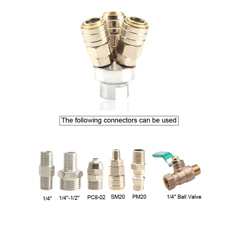 Высококачественные самоблокирующиеся пневматические фитинги типа C 1/4 дюйма