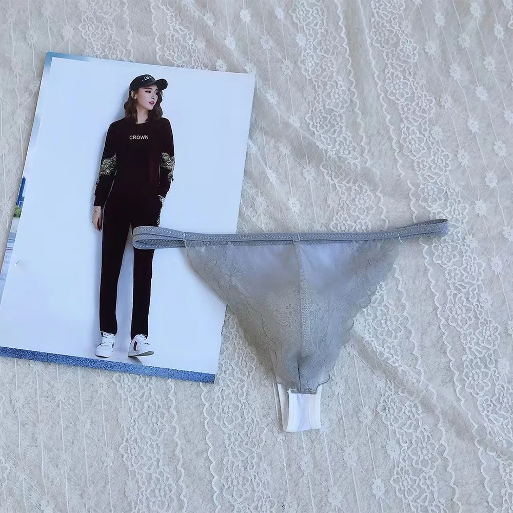 Прозрачные кружевные стринги с Т-образной спинкой нижнее белье мужские