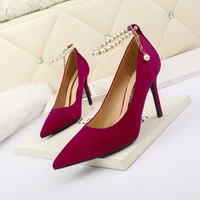 2022 spring luxury women glitter rhinestone thin high heels pumps spell color crystal cinderella wedding shoes plus size