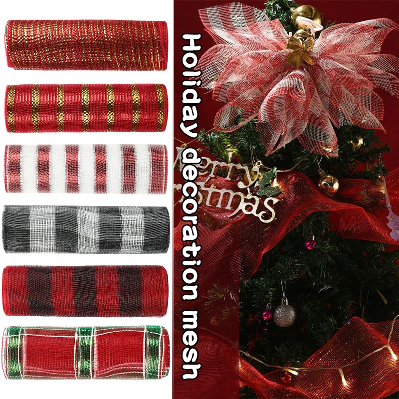 

10 Yards 26cm Tulle Roll Fabric Christmas Wedding Decoration Organza Wreath Ribbon DIY Crafts Birthday Party Supplies