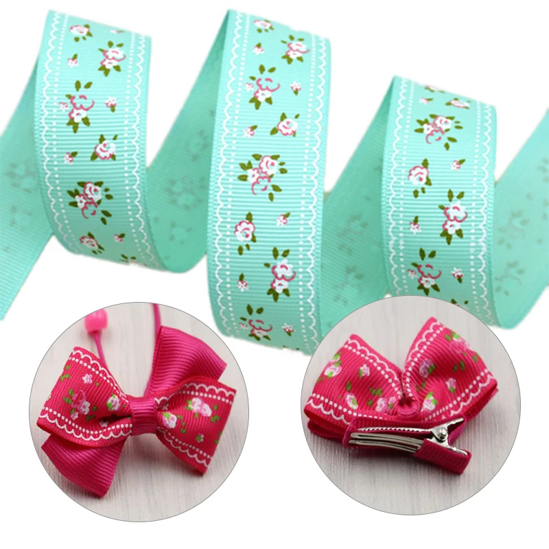 Детская Трехцветная Цветочная лента 25 мм украшения для волос сделай сам