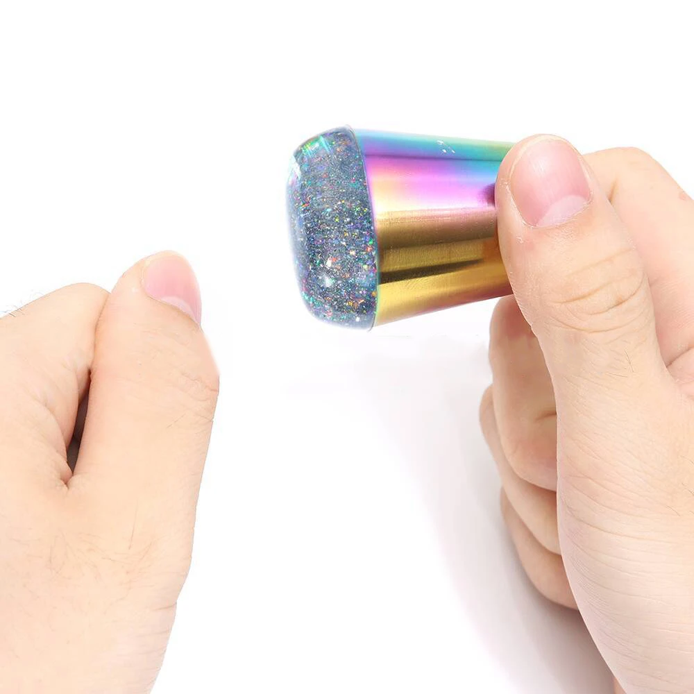 1 шт. ручной голографический прозрачный штамп для ногтей штамповки пластины