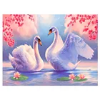 5D алмазная живопись, Полный алмаз, Новая Бриллиантовая вышивка, украшения в виде лебедя, украшение для дома
