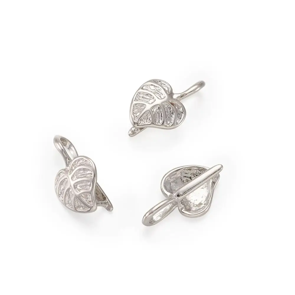 5 шт Платиновый тональный латунный лед захват для изготовления ювелирных