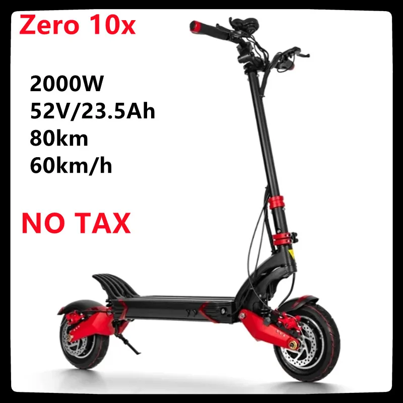 

Zero 10X Most Competitive Price 10 inch 52V 23.5Ah 2000w Foldable Electric Scooter for Zero 10x NO TAX