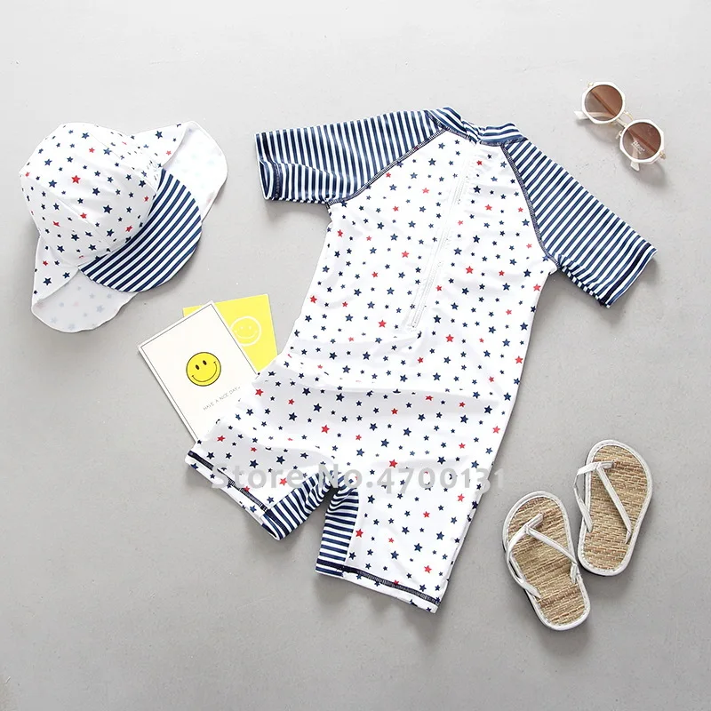 Купальный костюм для новорожденных девочек и мальчиков цельный купальный с