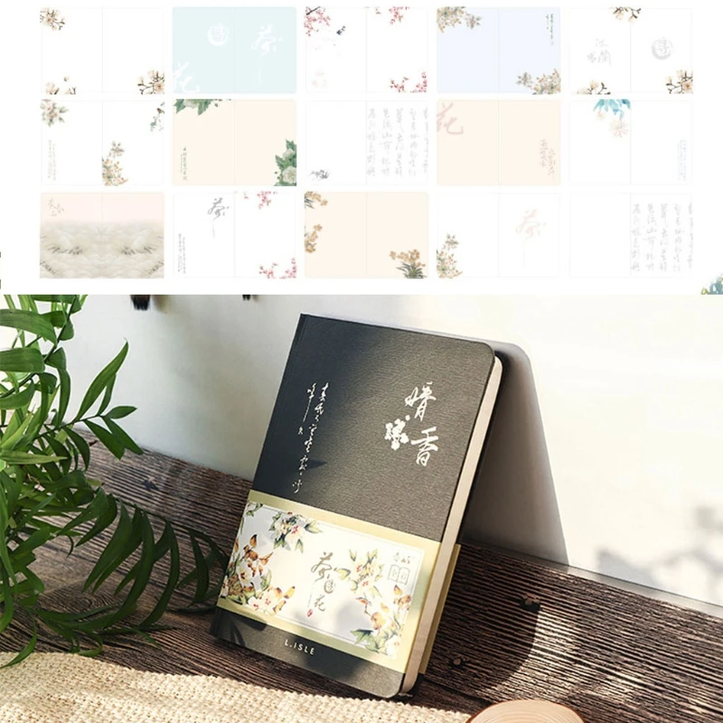 

Color Inside Page Notebook Chinese Style Creative Hardcover Diary Books Handbook U4LD
