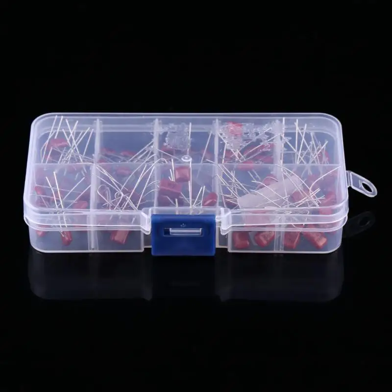 

100pcs/lot 10nF~470nF Metallized Polyester Film Capacitors Assortment Kit High precision and stability samples CBB capacitor set