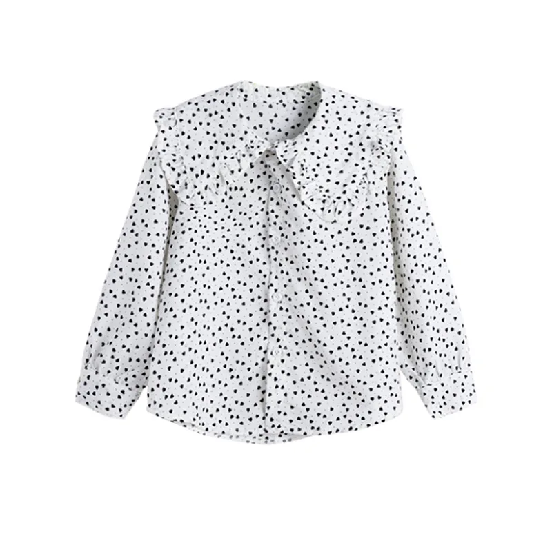 

Girls shirts polka dot doll tops shirts 2019 autumn new children's clothing 3-8 years old