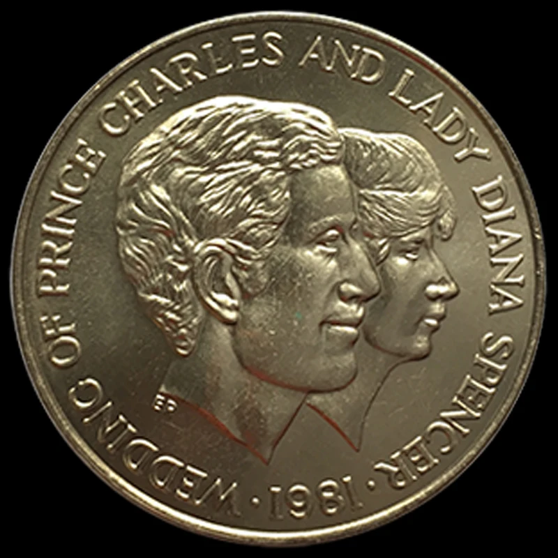 

Уганда 10 шиллинга принц Реплика кресла Чарльза и Дианы, свадьба, 1981 подлинный оригинальный коллекционные монеты Аутентичные Unc