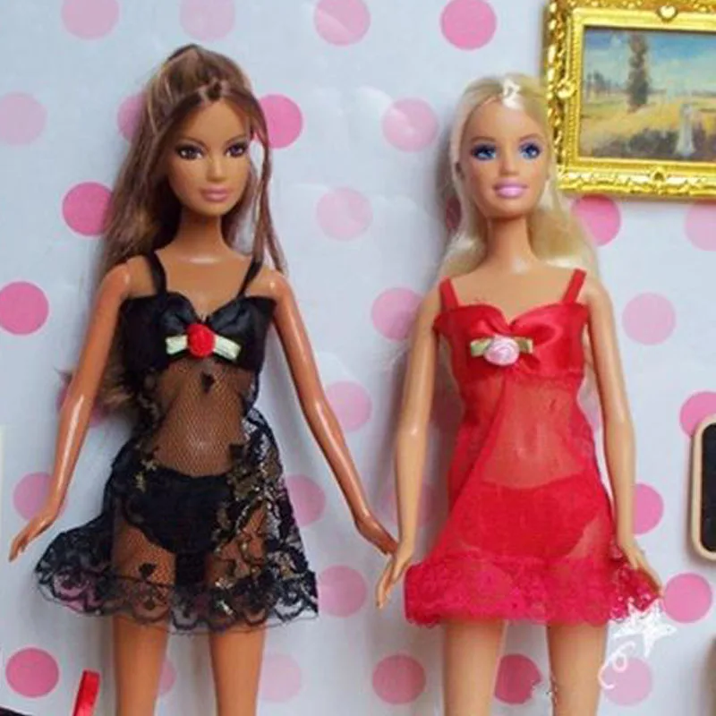 Пижамы нижнее белье кружевная кукла одежда для Барби 1/6 BJD Кукольное платье +