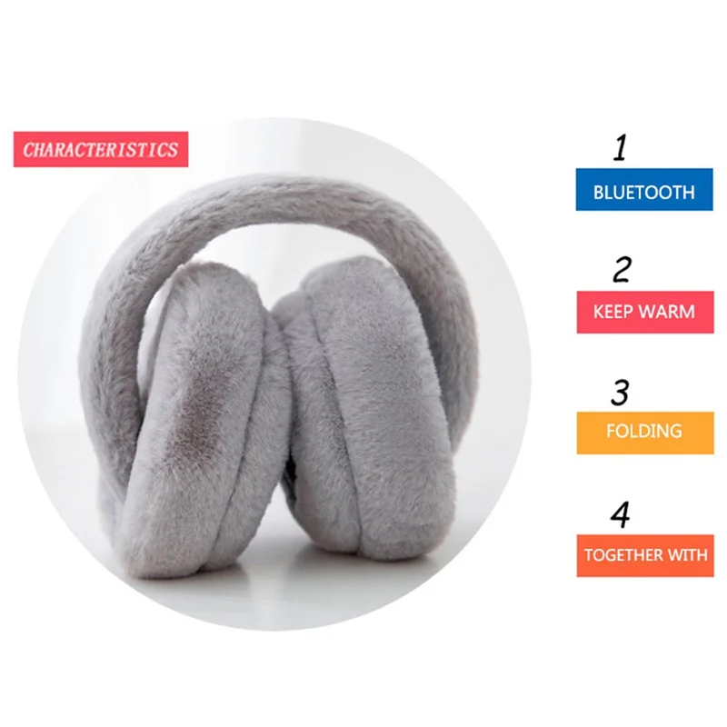 Winter Plush Warm Wireless Bluetooth Headset Ear Cover For Men And Women Outdoor. | Электроника