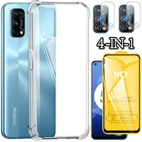 silicone case on realmi7 5g transparent cases for oppo realmi 7 5g phone anti knock soft cover relme reame 7 8 pro case glass