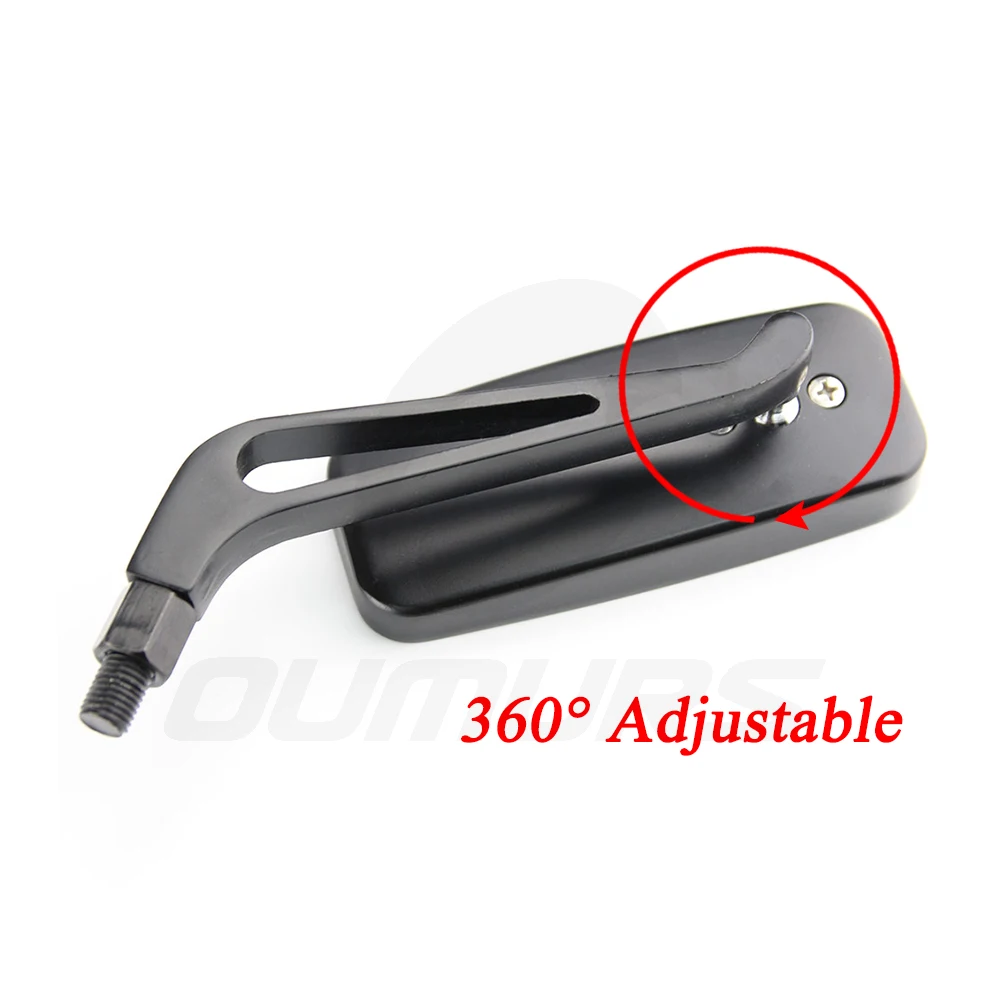 

OUMURS Motorcycle Rear view Side Mirrors 8mm 10mm for Harley Honda Yamaha Kawasaki Street Sports Bike Chopper Cruiser Universal