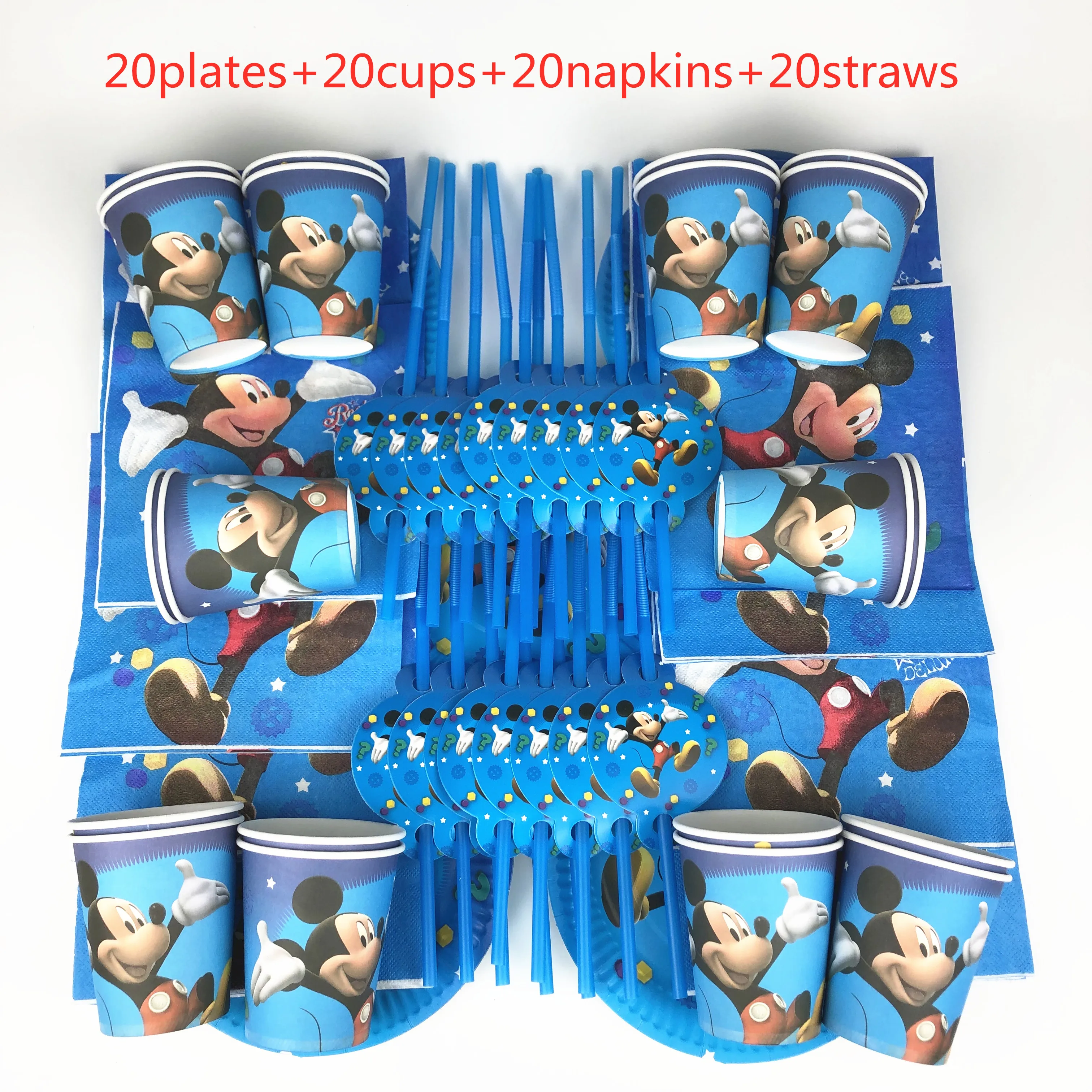 80 шт. одноразовые столовые приборы с диснеевским Микки Маусом|Одноразовая посуда