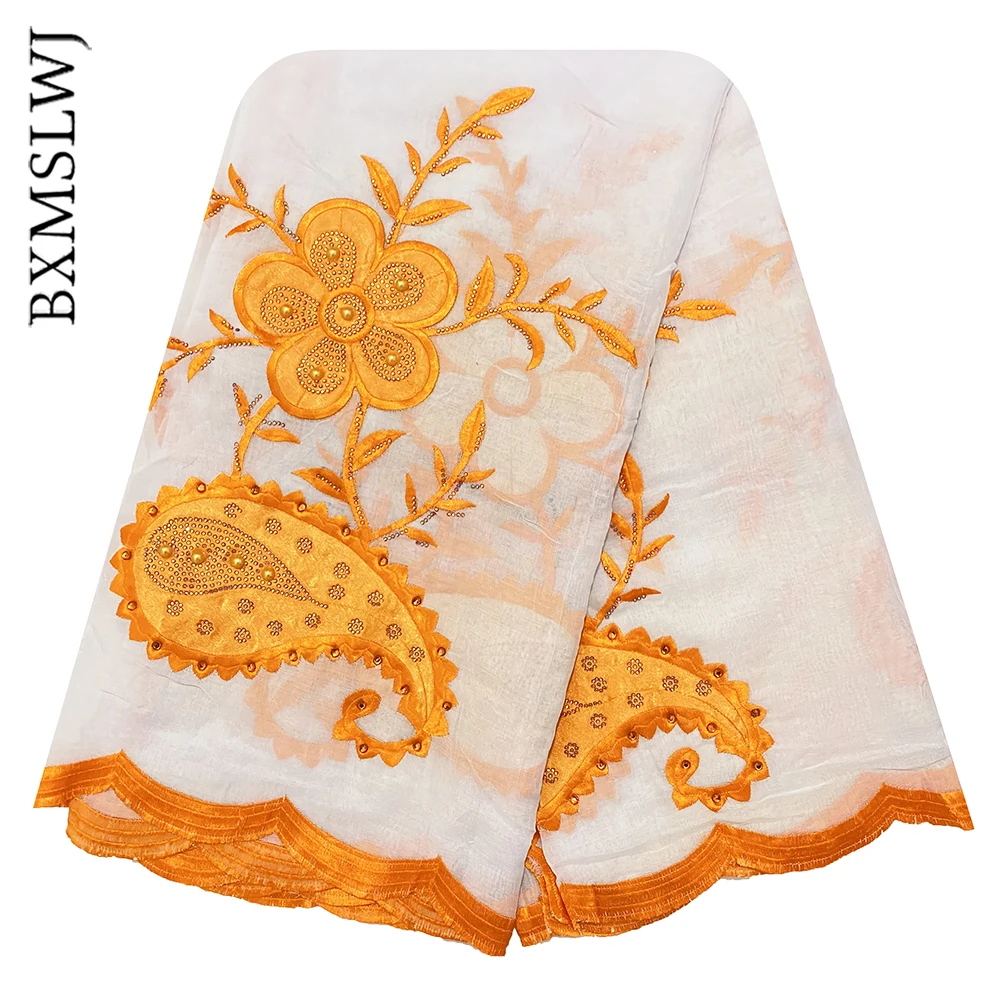 

African Dubai Cotton Scarf for Pray Muslim Fashion Hijab Scarf Shawl Wrap Embroidery Women Big Cotton Turban Headband for Lady