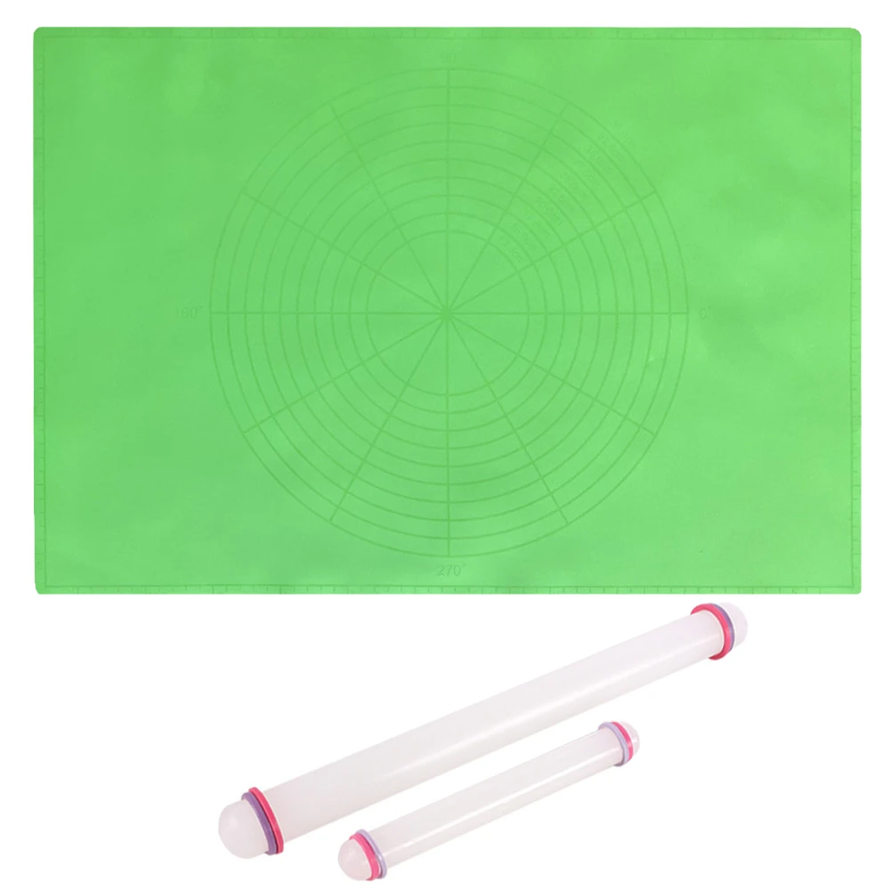 

3pcs Non-Stick Silicone Thickening Mat Rolling Dough Liner Pad Rolling Pan Pastry Bakeware Paste Flour Table Sheet Kitchen Tools