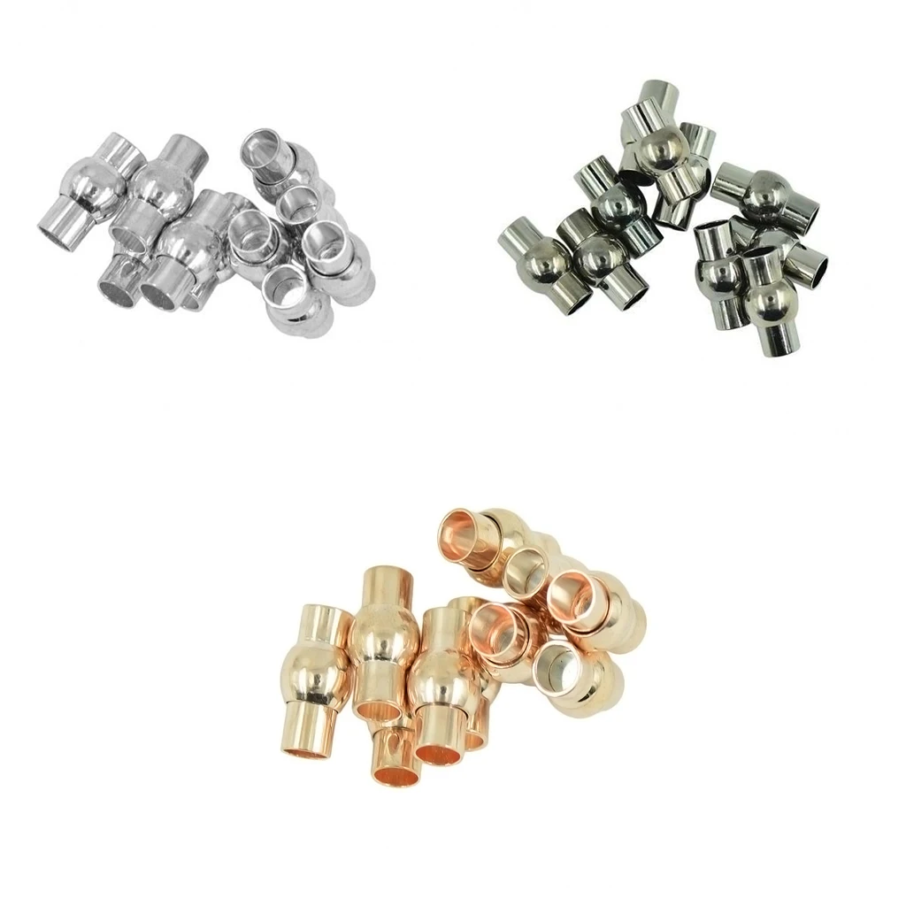 30 шт. 5 мм магнитные застежки для круглых кожаных шнуров|Ювелирная фурнитура и