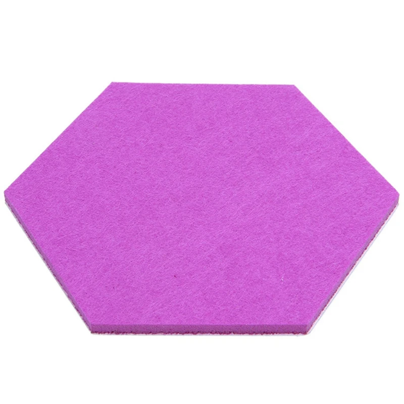 JEYL Set Of 6 Hexagon Felt Pin Board Self Adhesive Bulletin Memo Photo Cork Boards Colorful Foam Wall Decorative Tiles With Pu | Дом и сад