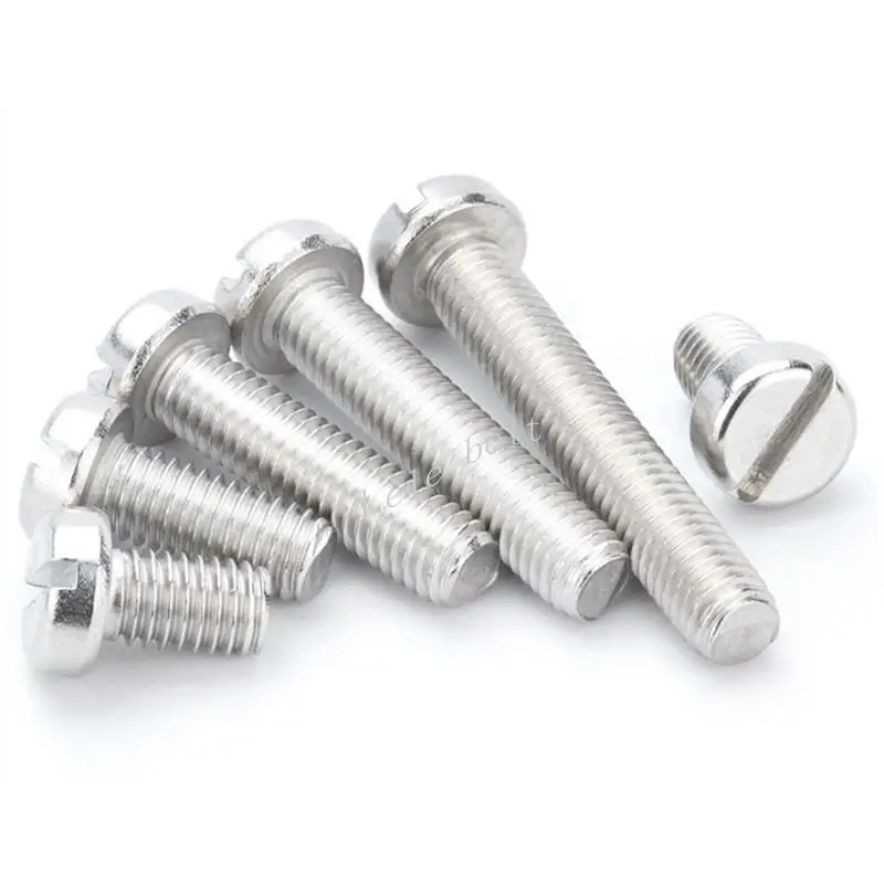 

10/50PCS M3 M4 M5 M6 M8 304 A2-70 stainless steel GB65 Slotted Cap Head Slot Column Round Cheese Head Screw Bolt Length=4-100mm