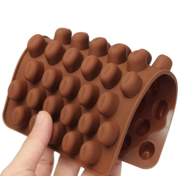 Силиконовая форма для шоколада кофейных зерен конфет тортов 55 ячеек сахара