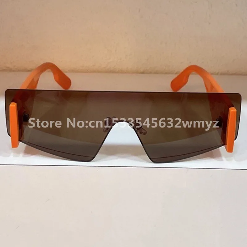 

2021 New Fashion Sunglasses One piece Trend Personality Eyeglass Brand Design Protection Reflective Frameless Sunglassess UV400