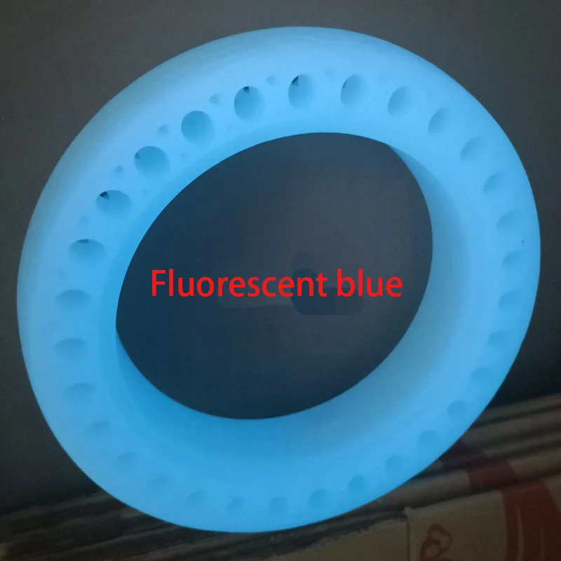 2pcsFluorescen blue Xiaomi Mijia M365 ночной люминесцентный скутер шины светящийся амортизатор Электрический M365 птица скутер скейтборд твердые шины - Цвет: 2pcsFluorescen blue