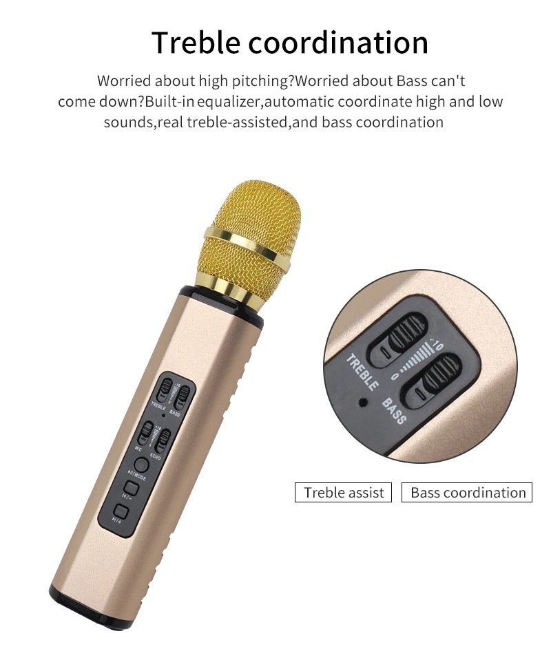 FELYBY мобильный телефон сокровище беспроводной Bluetooth микрофон многофункциональный двойной динамик частный режим портативный умный микрофон