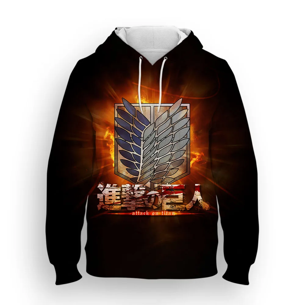 

Sweatshirt attack on titan Men's clothing Titans attack Oversized hoodie shingeki no kyojin hoodies women Anime clothes for teen