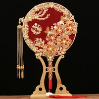 handmade chinese bride wedding fan creative hanfu photograph dance hand held fan home decoration accessories craft fan zh512