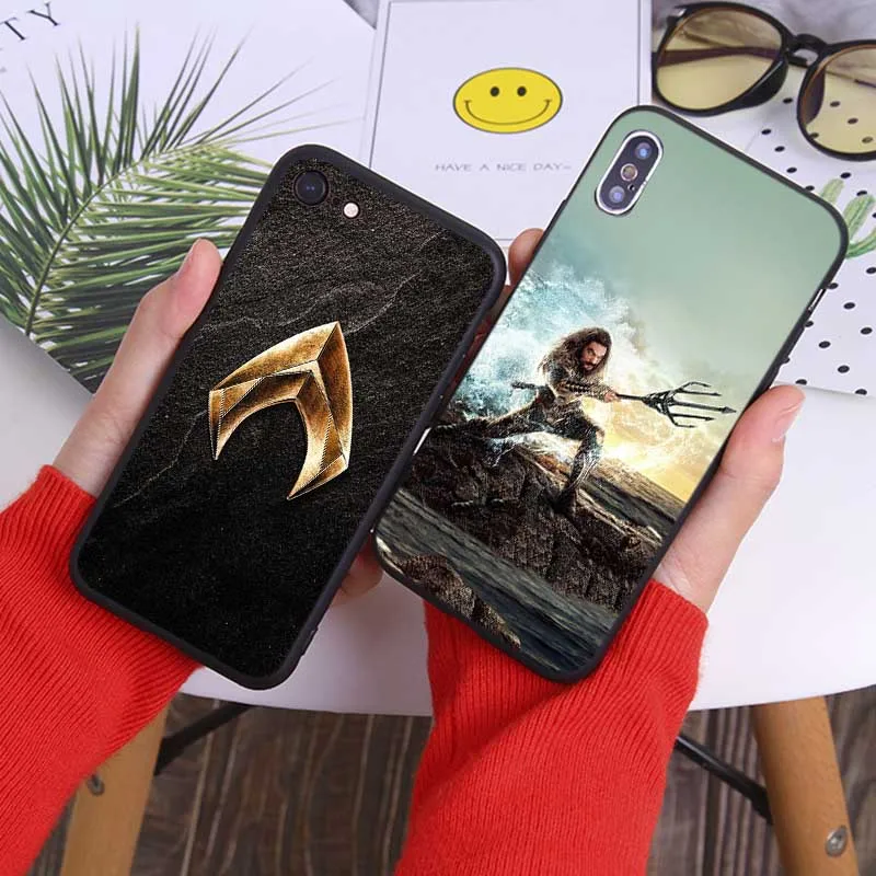 Телефон чехол для iPhone 7 XR X 6S 8 XS MAX 6 plus SE 5s Мягкий силиконовый комиксы фильм Aquaman |