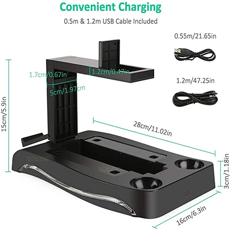 PS4 Очки виртуальной реальности VR зарядная станция LED прилавок витрина стеллаж для