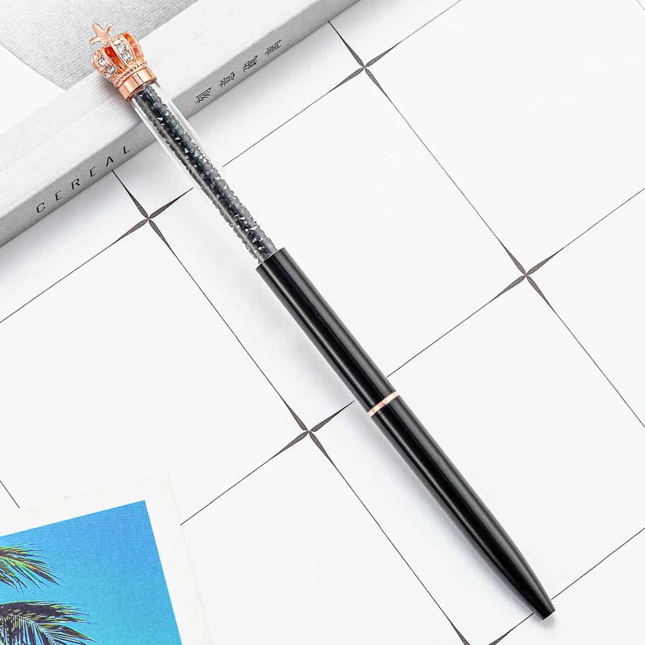 1 шт. креативные многоцветные хрустальные короны деловые металлические ручки для