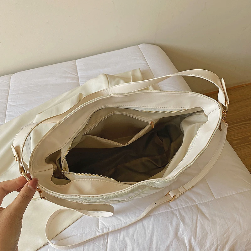 new large capacity handbag winter feather down shoulder bag for women white space pad cotton tote bags ladies crossbody bags sac free global shipping