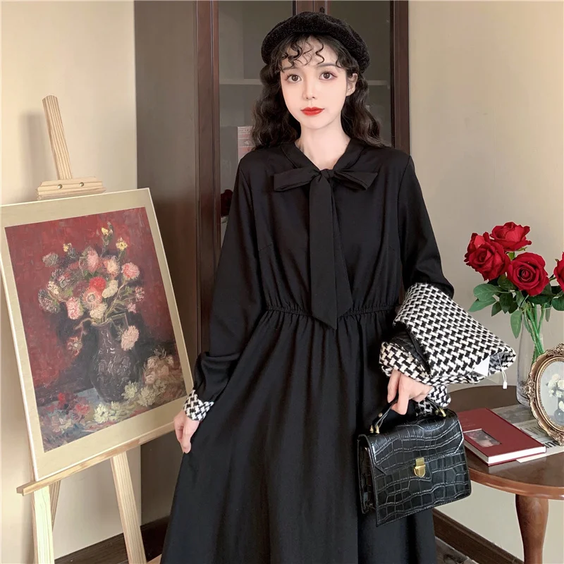 New Large Size Women's Clothing Underwear Long Dress Retro French Autumn and Winter Vest Two-Piece DressRachel | Женская одежда