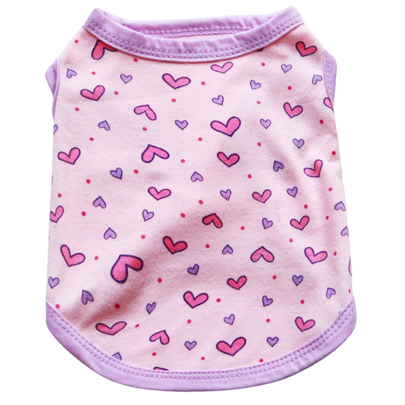 Жилет для собак с принтом Лето Одежда домашних животных котов футболка маленьких