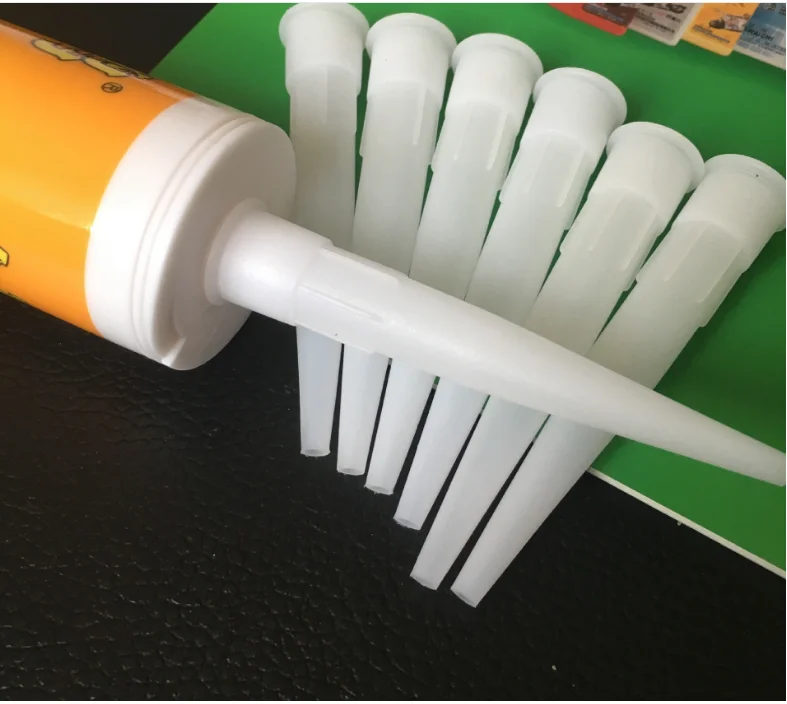 500pcs Caulking Gun Nozzles Plastic Glass Glue Nozzles Sealant Silicone Caulking Tips