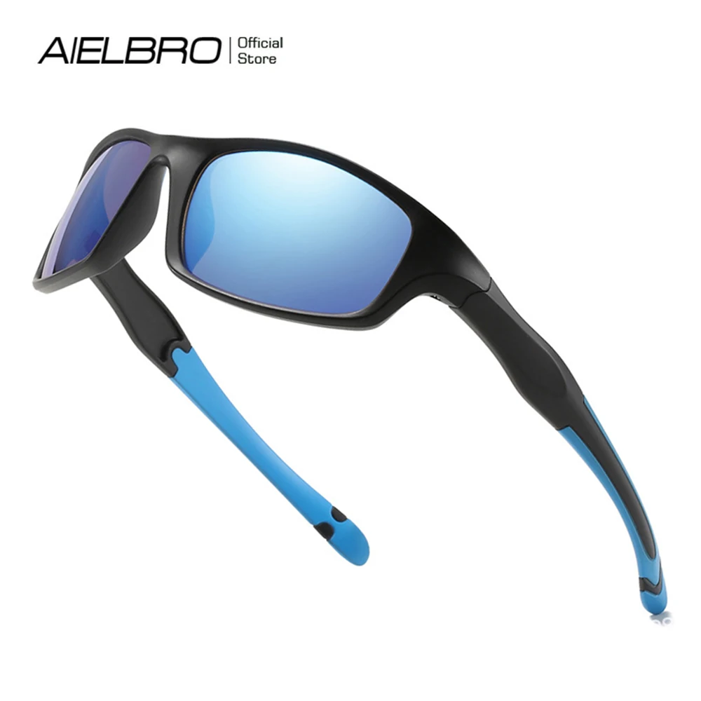 

AIELBRO Glasses 2021 Cycling Sunglasses Men's Sunglasses Bicycle Polarized Lightweight Cycling Eyewear Sunglasses for Men