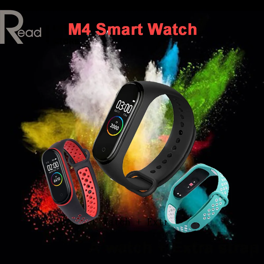 M4 Смарт часы с пульсометром FitnessTracker Bluetooth спортивный водонепроницаемый смарт