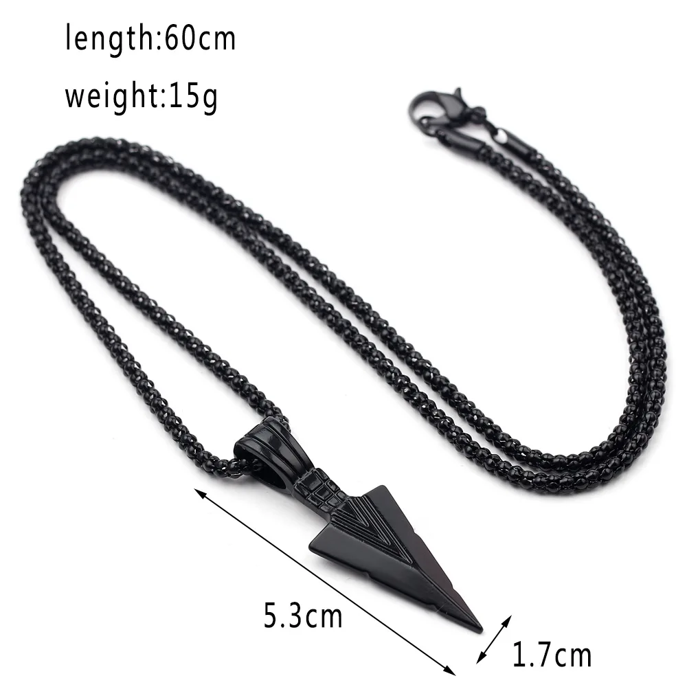 

Fashion Trend Creative Triangle Spearhead Men's and Women's Birthday Gift Necklaces Anniversary Party Party Jewelry Wholesale