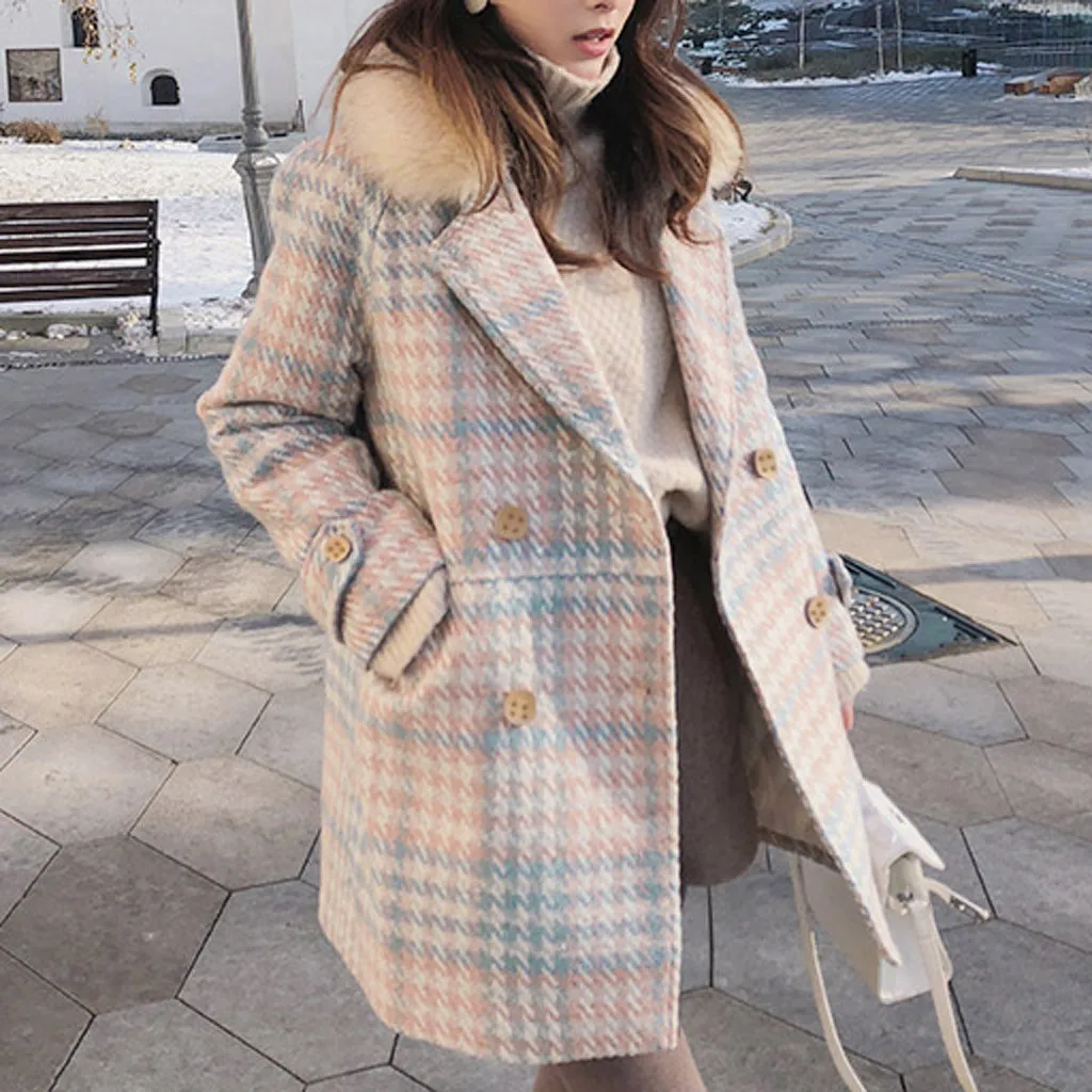 SAGACE 2020 Женское пальто верхняя одежда зимняя модная теплая шерстяная смесь