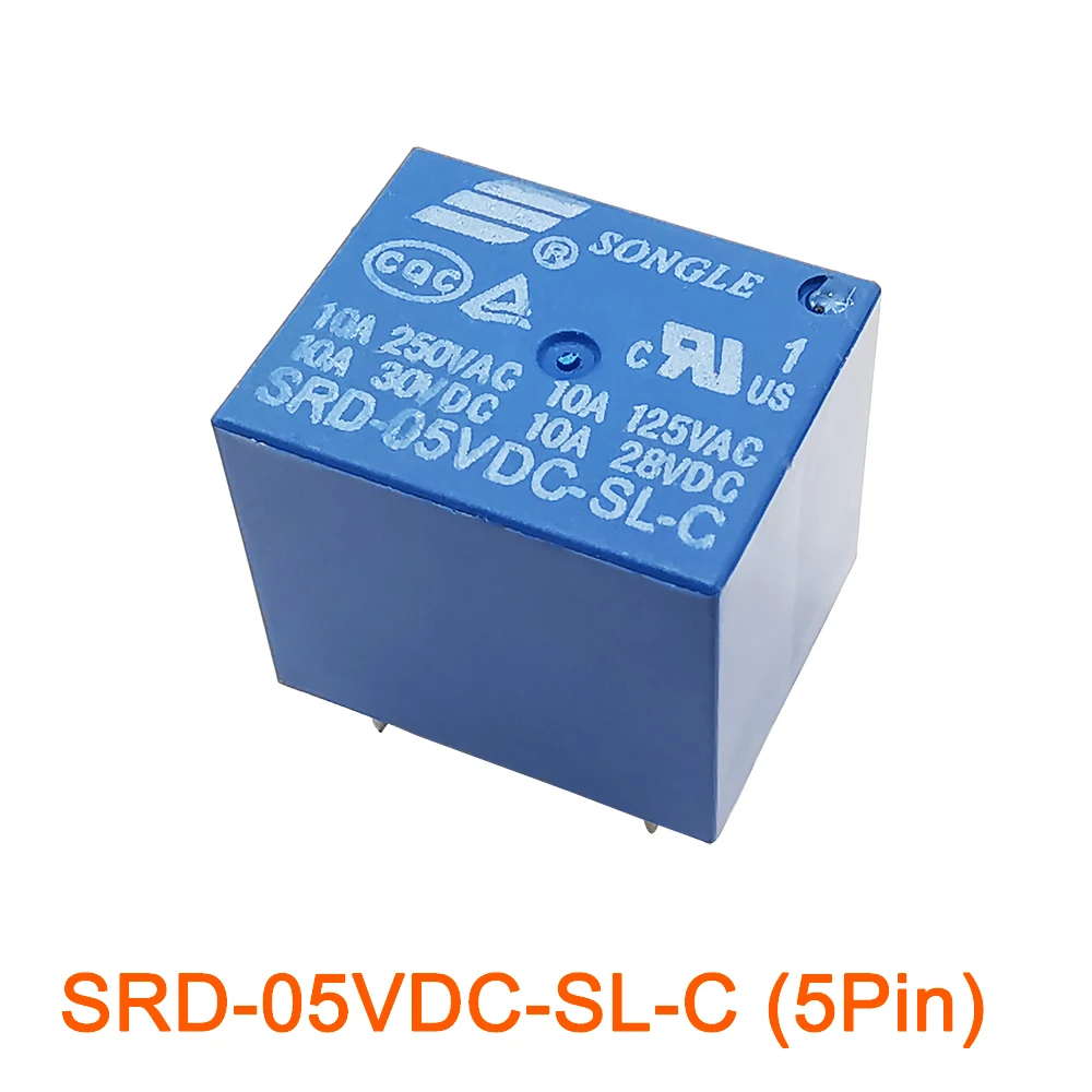 

5 шт./лот, 5 в постоянного тока, для бытовых приборов, реле питания Mini SRD-05VDC-SL-C, 5-контактное, подходит для Arduino