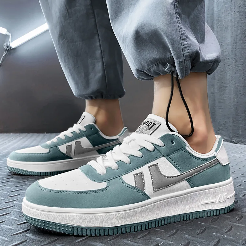 

Men Leather Casual Shoes Lace Up Mens Sneakers Autumn Outdoor Unisex Walking Shoes Comfortable Flat Men Footwear Non-slip Shoes