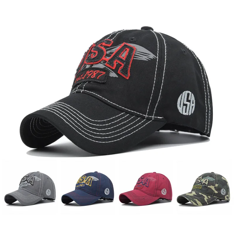 

New Fashion Cotton Baseball Cap Women Men Tactical Military Caps USA Embroidery Sunscreen Hat Hip Hop Tide Snapback Hats CP116