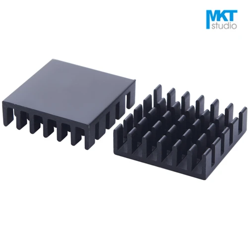 

10Pcs Black 19*19*5mm Aluminum Cooling Fin Radiator Heat Sink For Motherboard, GPU, IC, Amplifier, Power