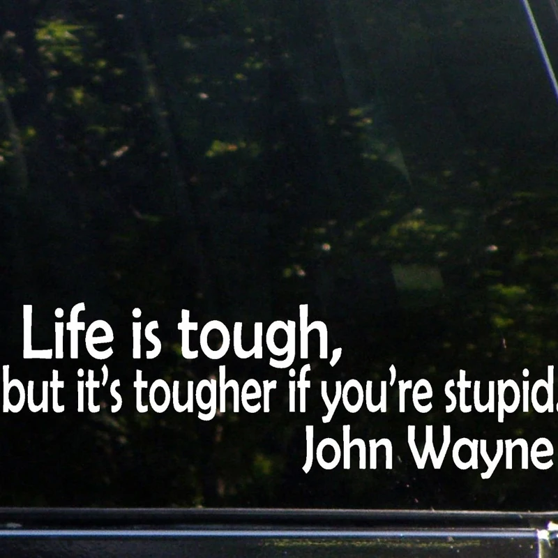 Жизнь жесткая это жестче если вы глупы-Джон Уэйн 9 &quotвысечка для окон автомобилей